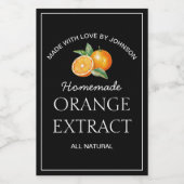 Orange Extract Label Weinetikett (Einzelnes Label)