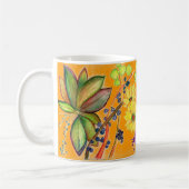 Orange extravagante Blumen-Tasse Kaffeetasse (Links)
