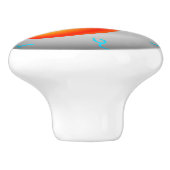 Orange Eyeball Zombie Drawer Knob Keramikknauf (Seitenansicht)