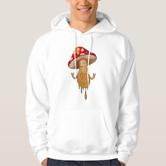 Orange Eyes Niedlich Mushroom Hooded Sweatshirt (Vorderseite)