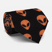 Orange Face Alien Krawatte (Gerollt)