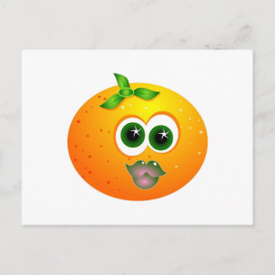 Orange Face Postkarte