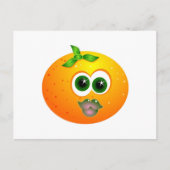 Orange Face Postkarte (Vorderseite)