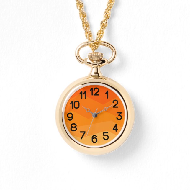 Orange Fade Armbanduhr (Vorderseite)