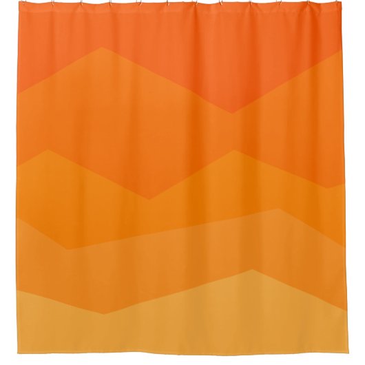 Orange Fade Duschvorhang (Vorderseite)