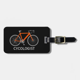 Orange Fahrrad auf Schwarz Gepäckanhänger