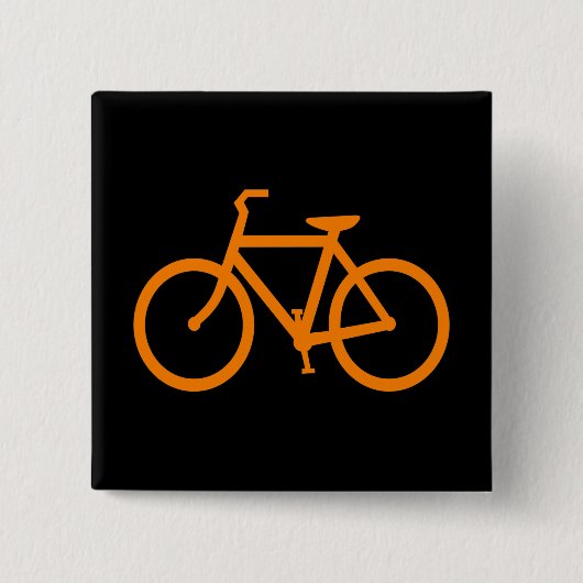 Orange Fahrrad Button (Vorderseite)