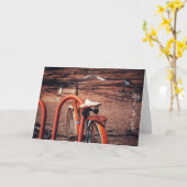 Orange Fahrrad Karte (Gelbe Blume)