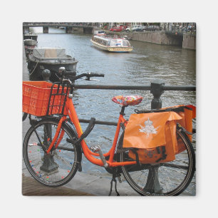Orange Fahrrad-Kühlschrankmagnet Hollands Magnet