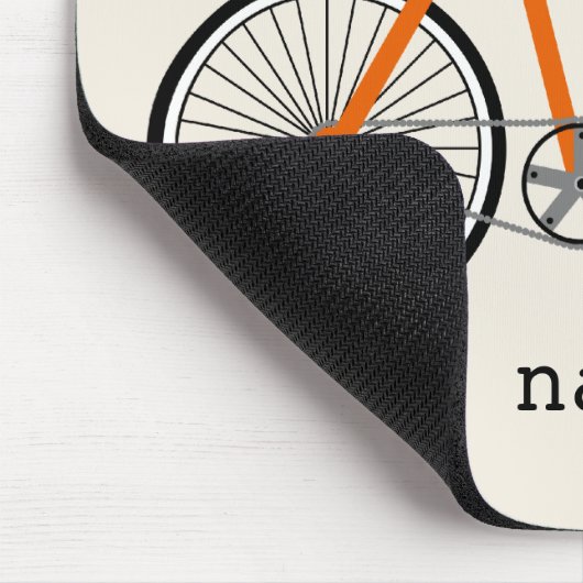 Orange Fahrrad Mousepad (Ecke)