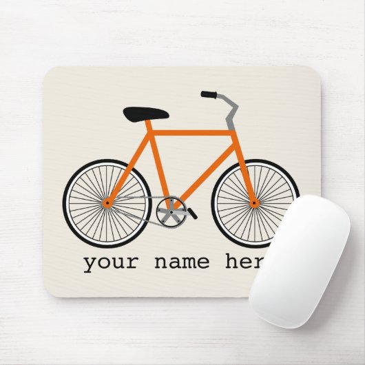 Orange Fahrrad Mousepad (Mit Mouse)