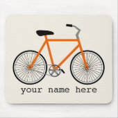 Orange Fahrrad Mousepad (Vorne)