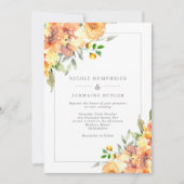 Orange Fall Blume - Einladung zur Hochzeit an der  (Vorderseite)