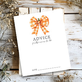 Orange Fall Coquette Bow Babyduschenhinweis