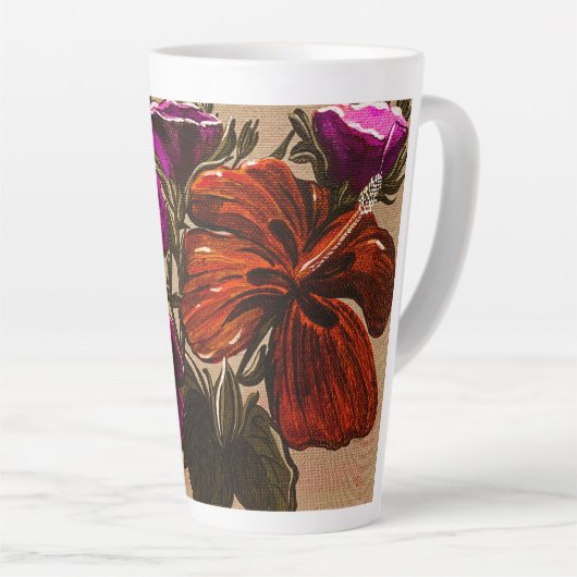 Orange Fall Floral Tasse (Rechte Ecke)