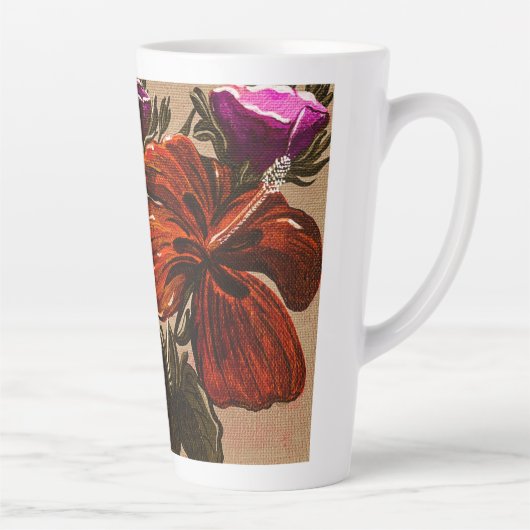 Orange Fall Floral Tasse (Rechts)