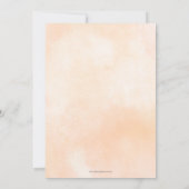 Orange Fall Floral Wedding Dress Brautparty Einladung (Rückseite)