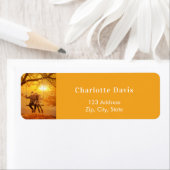 Orange Fall Foto Hochzeit Rücksendeadresse (Insitu)