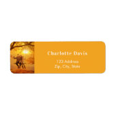 Orange Fall Foto Hochzeit Rücksendeadresse (Vorne)