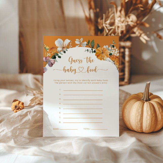 Orange Fall Kürbis raten Sie das Baby-Food-Spiel (Von Creator hochgeladen)