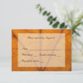 Orange Fall Leaf uAwg mit Umschlag RSVP Karte (Stehend Vorderseite)