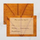 Orange Fall Leaf uAwg mit Umschlag RSVP Karte (Vorne/Hinten)