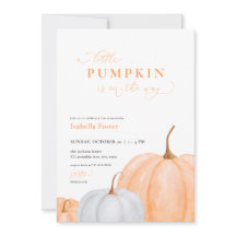Orange Fall Little Pumpkin Baby Dusche Einladung
