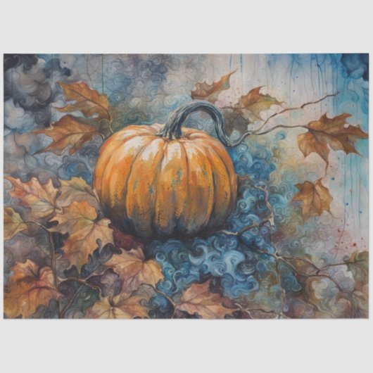 Orange Fall Pumpkin Decoupage Paper Seidenpapier (Vorderseite)