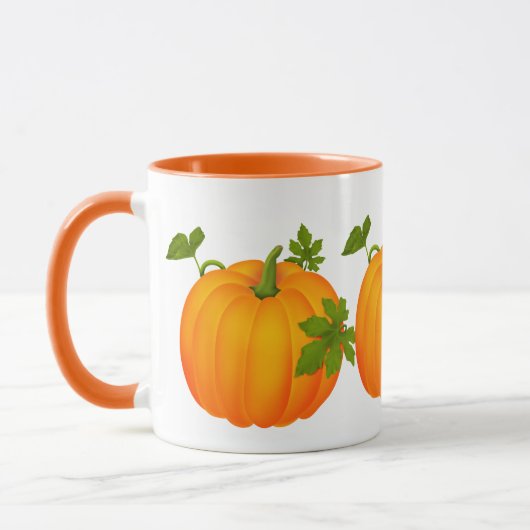 Orange Fall Pumpkin Kaffee Tasse (Links)