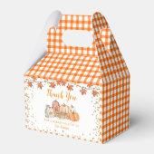 Orange Fall Pumpkin Patch Birthday Party Fevor Box Geschenkschachtel (Rückseite)