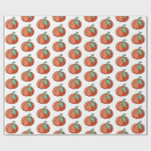 Orange Fall Pumpkin Patch Geschenk Geschenkpapier (Flach)