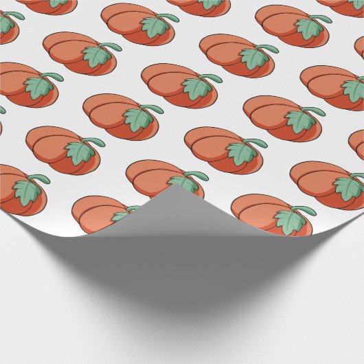 Orange Fall Pumpkin Patch Geschenk Geschenkpapier (Ecke)