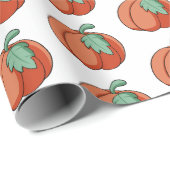 Orange Fall Pumpkin Patch Geschenk Geschenkpapier (Rolleneckpunkt)