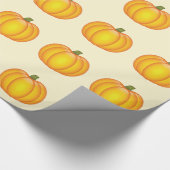 Orange Fall Pumpkin Pattern Geschenkpapier (Ecke)