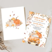 Orange Fall Pumpkin Truck Baby Dusche Einladung