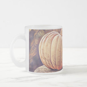 Orange Fall Pumpkin Vintage Erntedank Malerei Mattglastasse