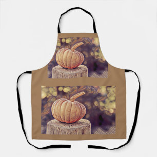 Orange Fall Pumpkin Vintage Erntedank Malerei Schürze