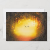 Orange Fall Rustikale Bezauberung Wald Einladungen (Rückseite)