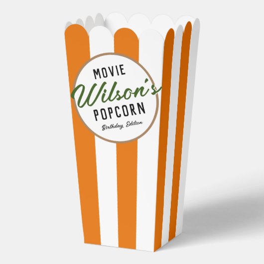 Orange Fall Special Event Movie Night Popcorn Geschenkschachtel (Vorderseite)
