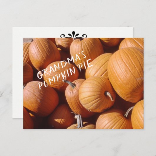 Orange Fall Squash Postkarte (Vorne/Hinten)