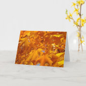 Orange Fall Tree Blätter Grußkarten Herbst Karte (Gelbe Blume)