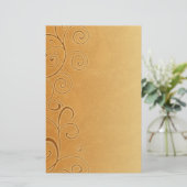 Orange Fall-Wirbels-Briefpapier Briefpapier (Stehend Vorderseite)