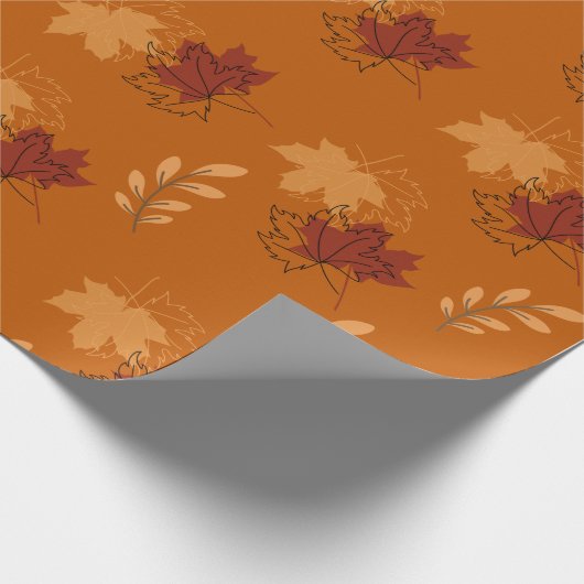 Orange Falling Blätter Mustertrennpapier Geschenkpapier (Ecke)