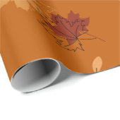 Orange Falling Blätter Mustertrennpapier Geschenkpapier (Rolleneckpunkt)