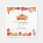 Orange fällt kleiner Kürbis ist auf dem Weg Serviette (Vorderseite)