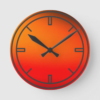 Orange fantastische Farben Wall Clock Runde Wanduhr