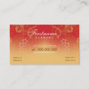 Orange Fantasy curlcard Visitenkarte