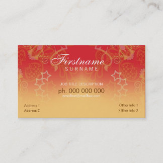 Orange Fantasy curlcard Visitenkarte