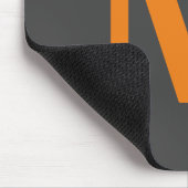 Orange Farbe Anfangsbuchstabe/Monogramm Mousepad (Ecke)