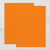Orange Farbe Einladung (Vorne/Hinten)